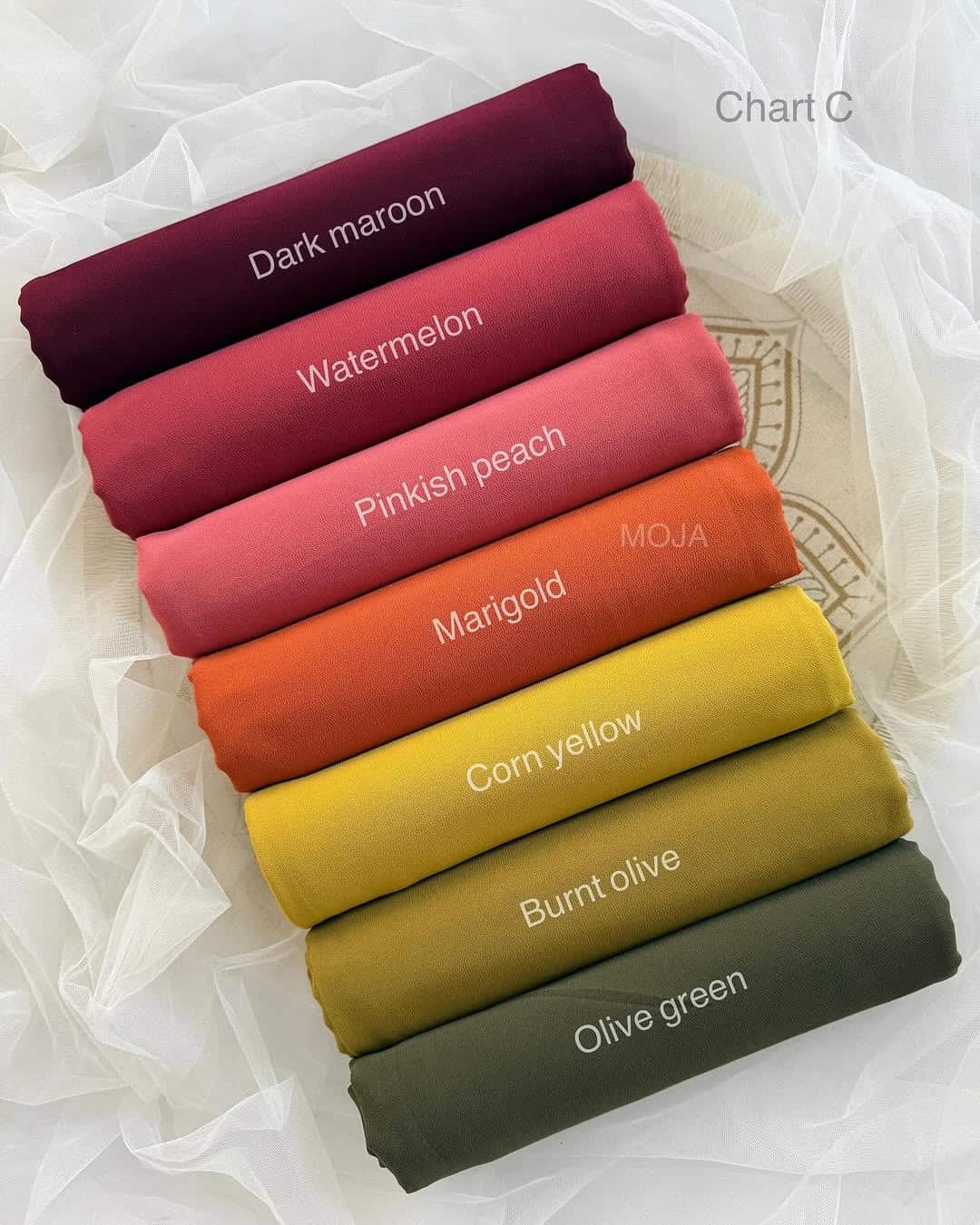 Moja Hijab Size 2m x 75cm Malaysian georgette