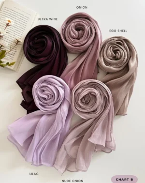 Moja Organza Shimmer Hijab – Premium Party Wear