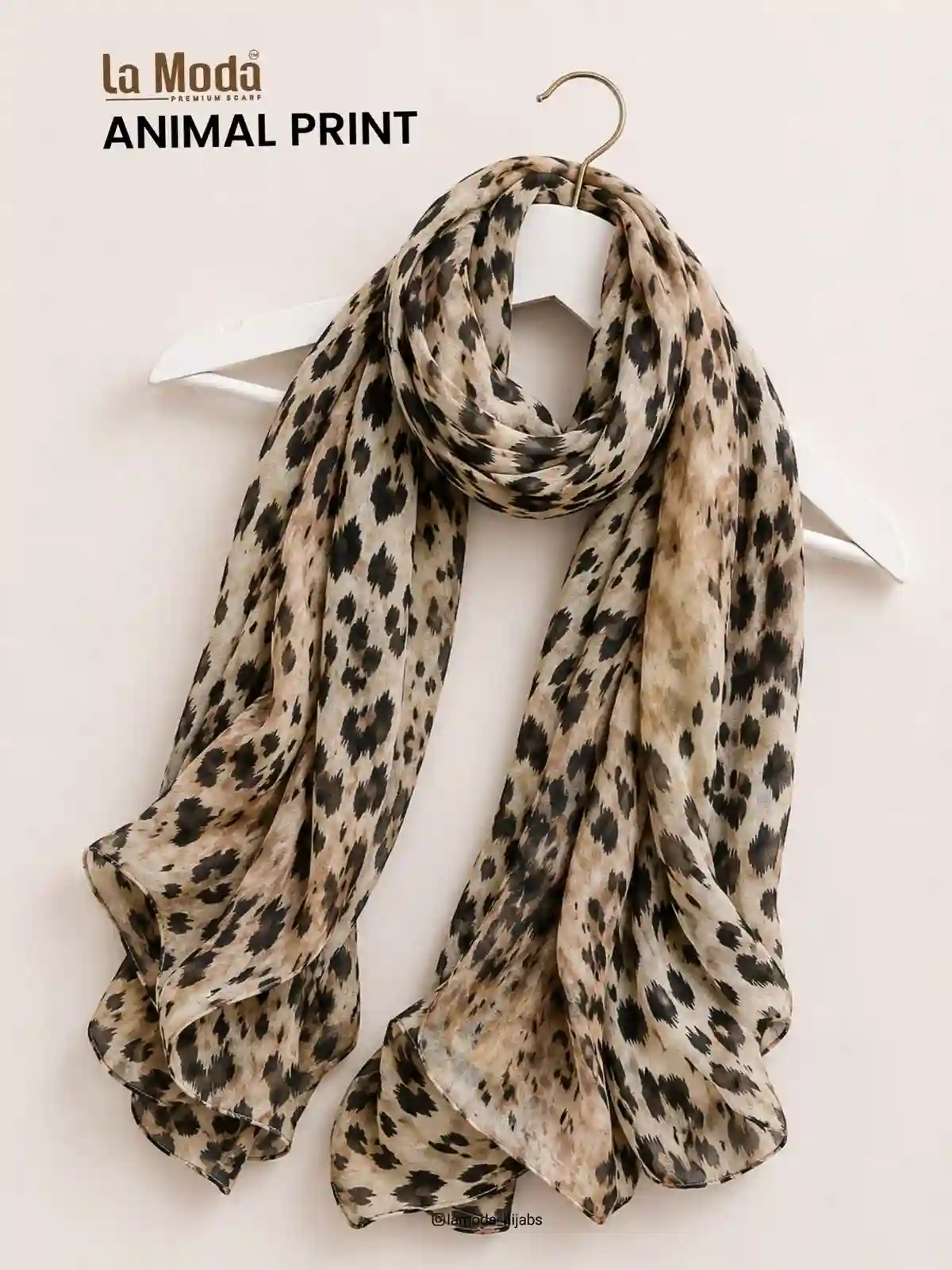 animal print hijab available to buy online, leopard spot design, La Moda
