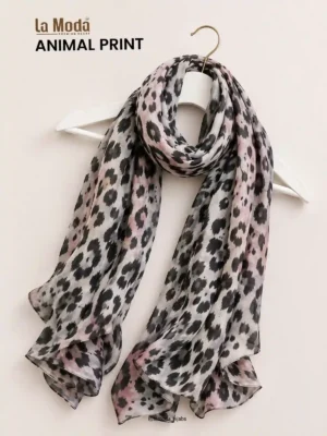 leopard print hijab available to buy online, La Moda modal cotton scarf