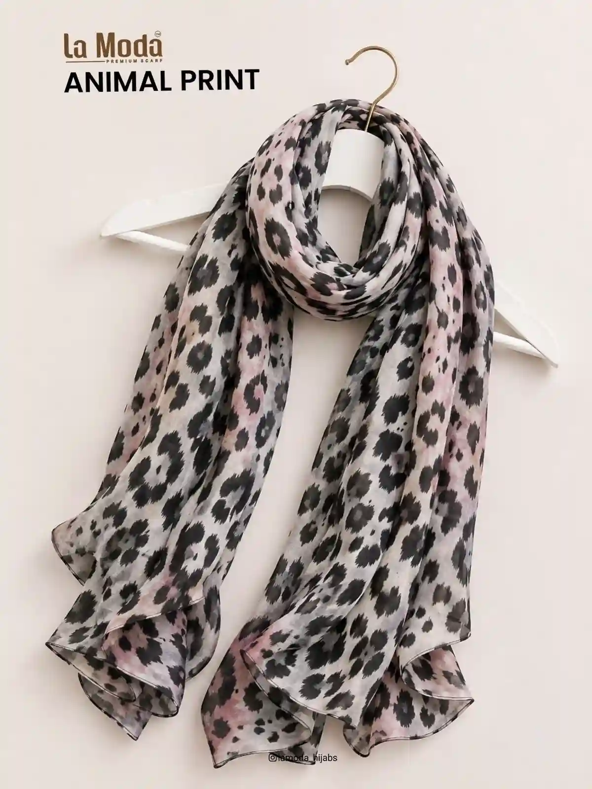leopard print hijab available to buy online, La Moda modal cotton scarf