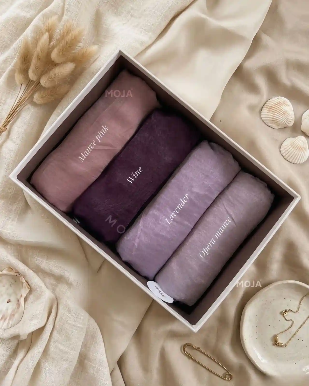 premium velvet satin hijab Moja soft finish